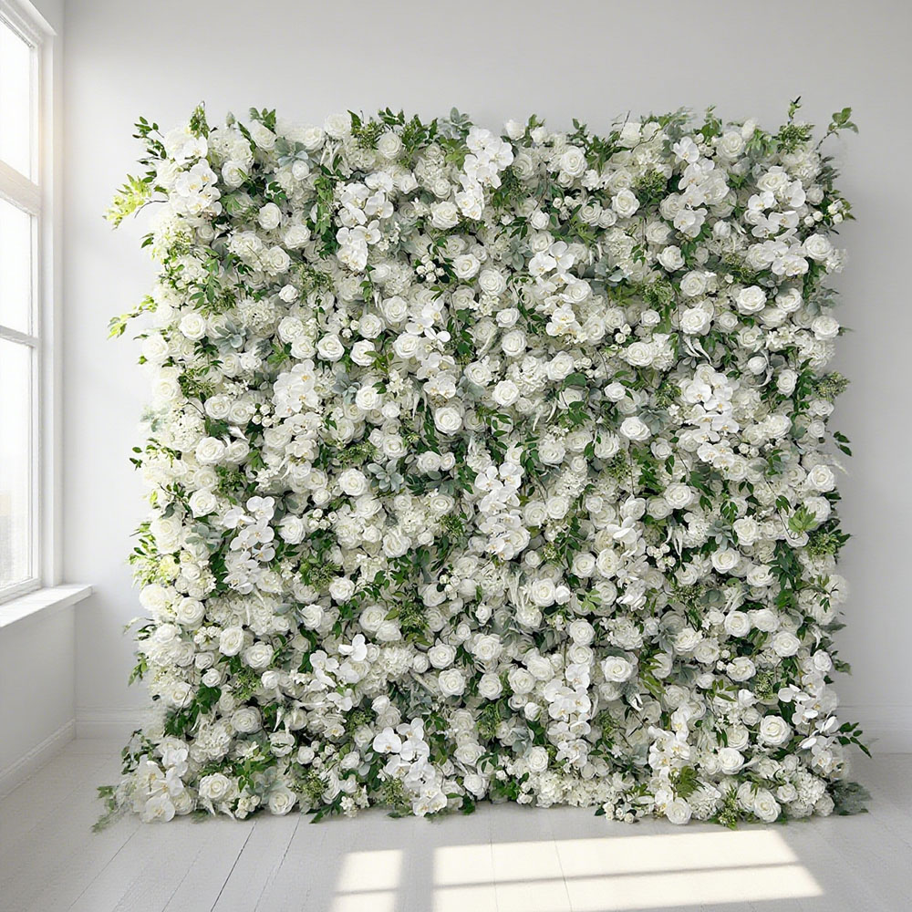 green-white wall 2508 (21) Brand New Product for 2026 Artificial Flower Wall Wedding Decoration Backdrop - Image 1