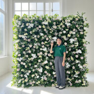 Custom Label 2026 Hot Sale Silk Floral Artificial Flower Wall for Wedding Decoration - Image 2