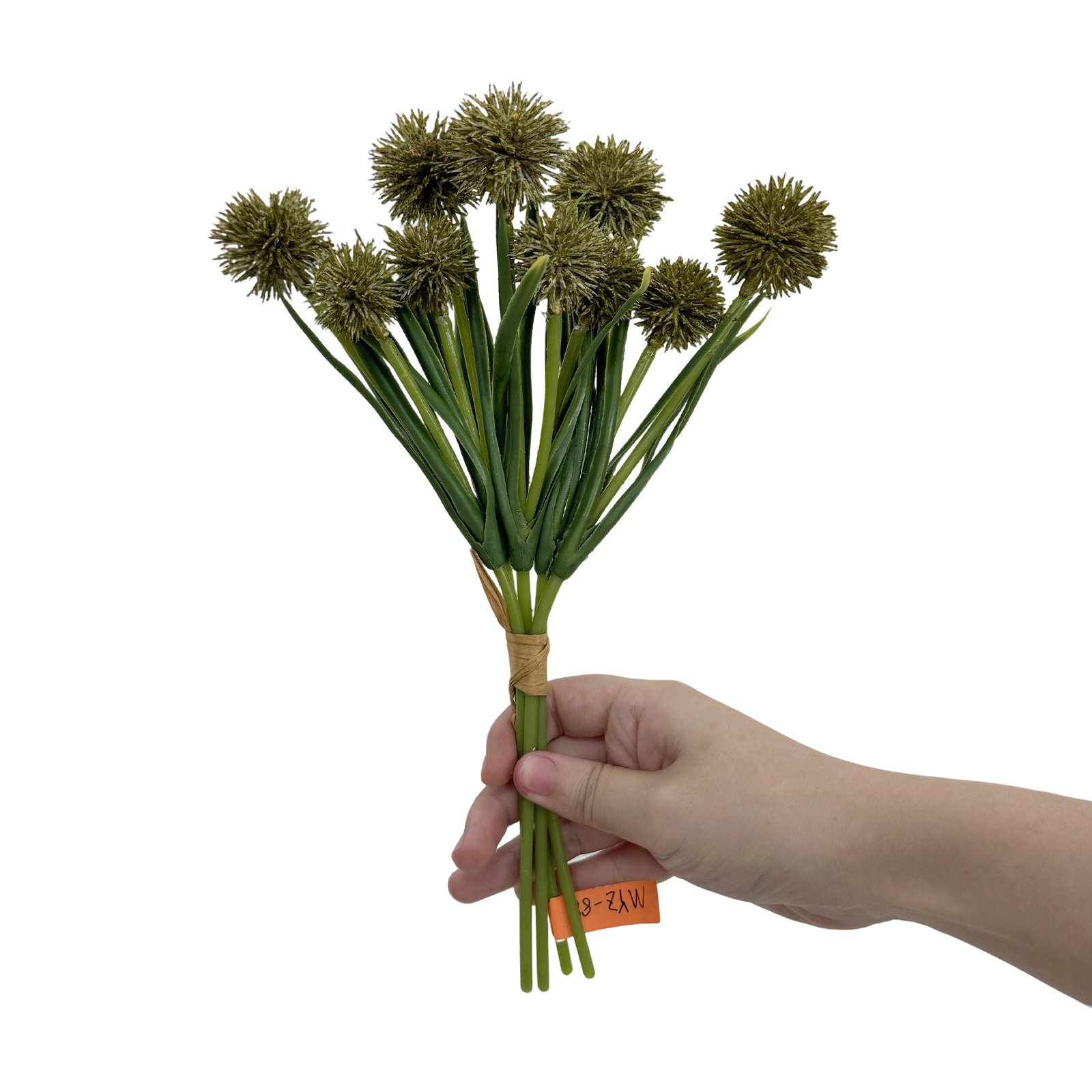 刺球花1 GNW Green Five Branches Artificial Echinops Sphaerocephalus MYZ-88 - Image 1