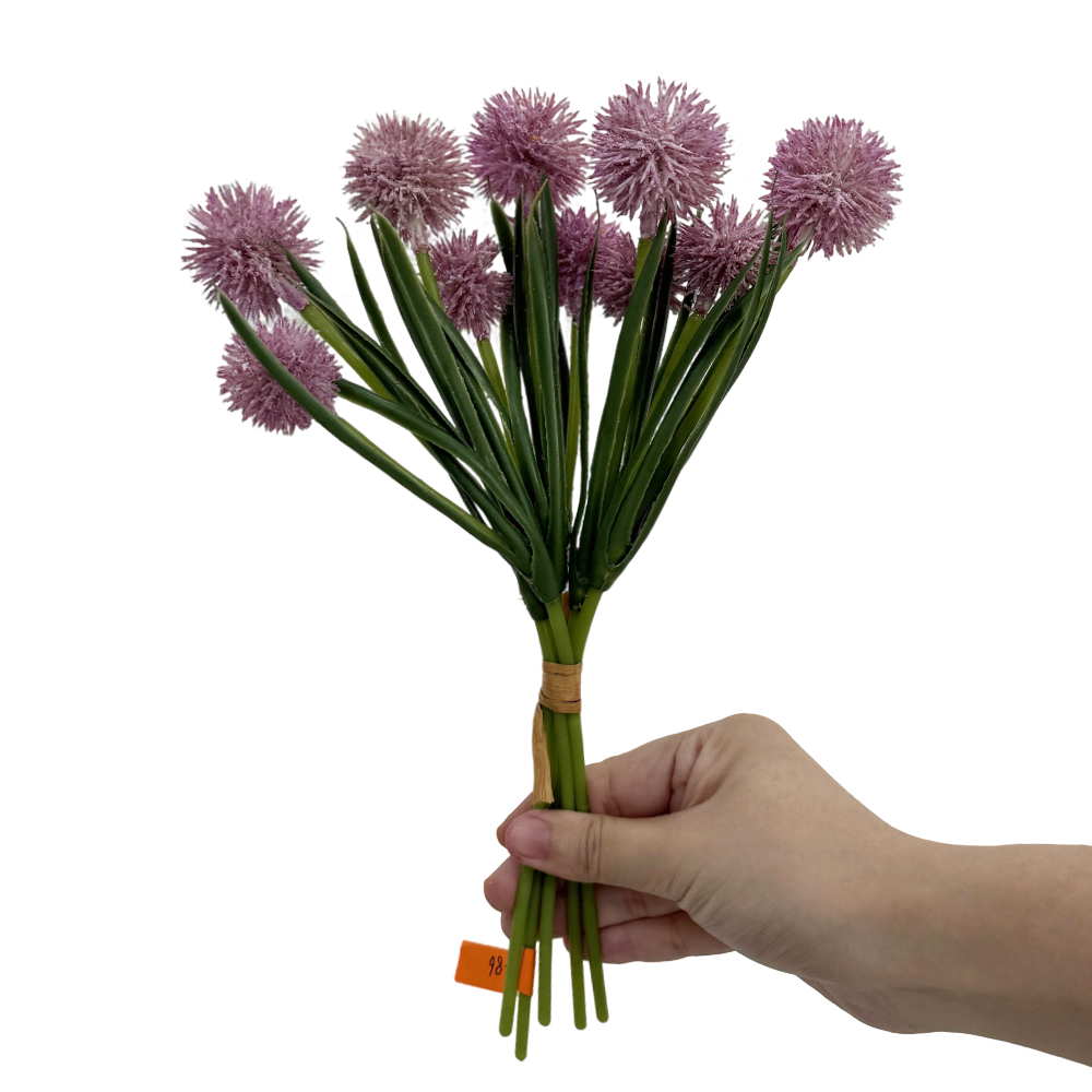 刺球花5 GNW Purple Five Branches Artificial Echinops Sphaerocephalus MYZ-86 - Image 1