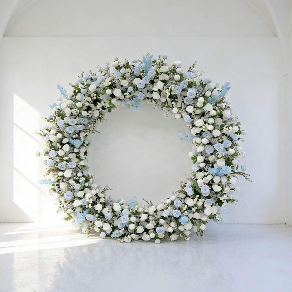 0B0867E96FB495F2C0536E2EBD7A0979 Custom Made Wedding Arch And Backdrop Artificial Flower Decoration For Wedding Venue - Image 1
