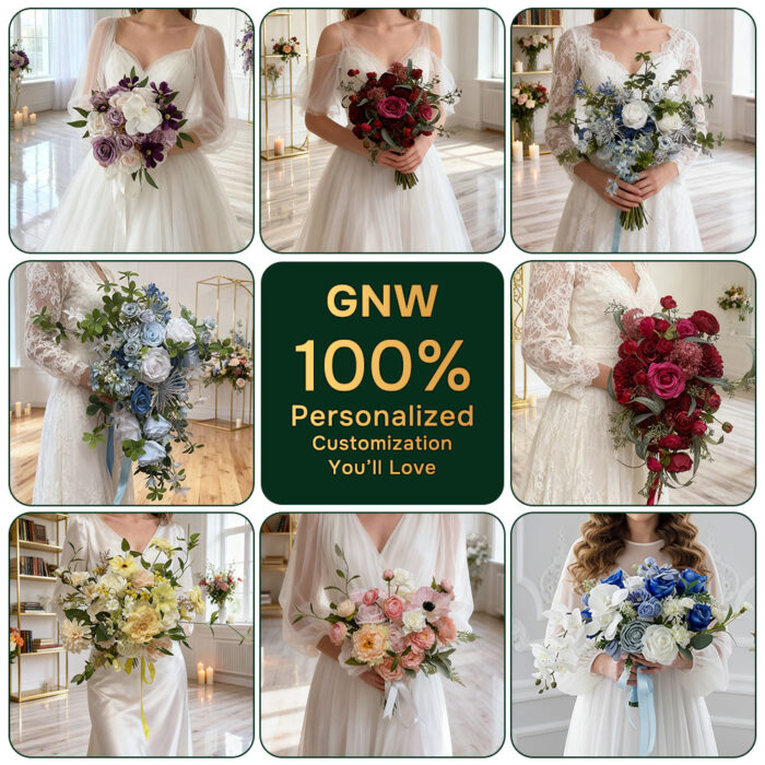 Discover the perfect blend of quality and value with wholesale custom Faux artificial flower bridal bouquets for any celebration - Image 3