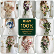 Luxurious custom artificial Faux flower bridal bouquets crafted by our factory for weddings and events with a real touch - Image 3