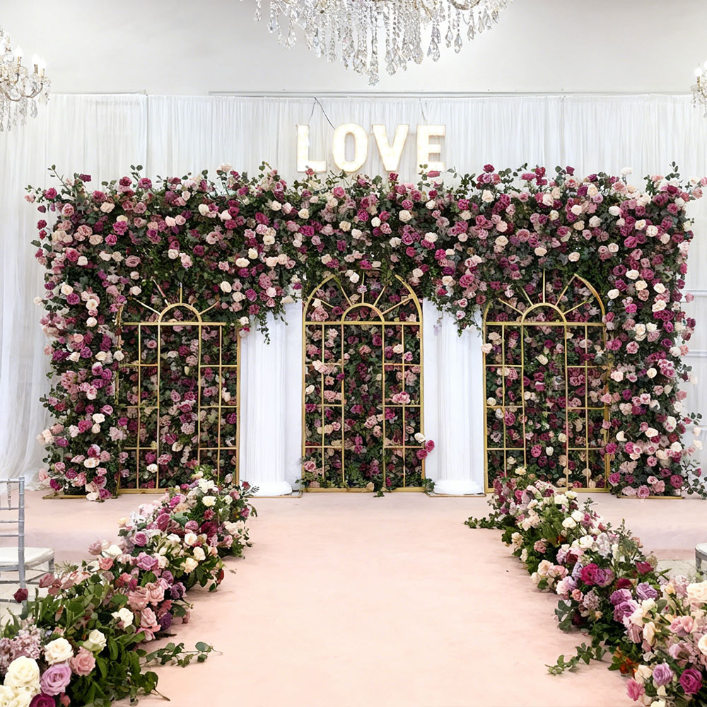453806299AE3322B2BE4CA17E999614C Wholesale Artificial Flower Wedding Arch Backdrop Custom Sizes For Wedding Decoration Business - Image 1