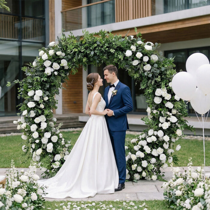 High Quality Artificial Flower Wedding Arch Backdrop Wedding Decoration With Free Shipping - Image 2