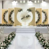 Premium Artificial Flower Wedding Arch And Backdrop Set High End Wedding Decoration Supplier