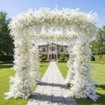 Romantic Wedding Arch Backdrop Artificial Flower Decoration Factory Direct Cheap Wedding Decor