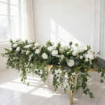 Our factory produces exquisite faux artificial flower runner for table that is fully customizable for any venue