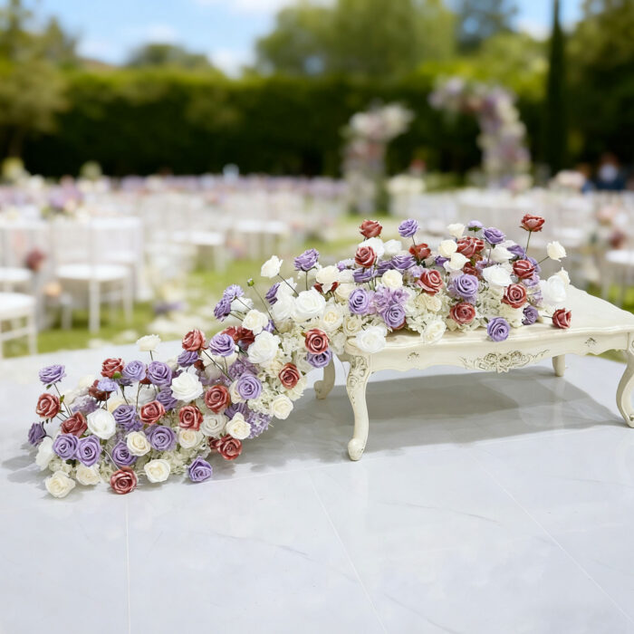 Elevate your event decor with our high quality artificial flower runner for table manufactured in house - Image 2
