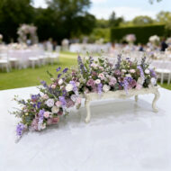 Luxurious artificial flower runner for table designed and produced at our factory offering complete customization - Image 2