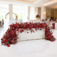 Premium artificial flower runner for table customizable directly at our factory for luxury weddings and events - Image 2