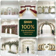 Custom Wedding Arch Backdrop With Artificial Flowers High Quality Wedding Decoration For Ceremony - Image 4