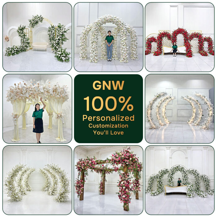 Romantic Wedding Arch Backdrop Artificial Flower Decoration Factory Direct Cheap Wedding Decor - Image 4