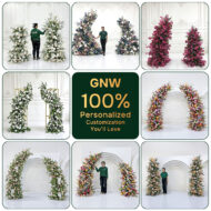 Luxury Floral Wedding Arch With Matching Backdrop Artificial Flower Decor Factory Price - Image 5