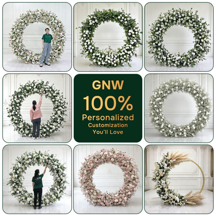 High Quality Artificial Flower Wedding Arch Backdrop Wedding Decoration With Free Shipping - Image 5