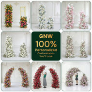 Custom Wedding Arch Backdrop Artificial Flowers Decoration For Wedding Party Event Decor - Image 4