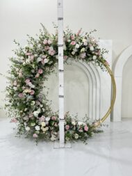 Professional Wedding Arch Backdrop With Artificial Flowers Complete Wedding Decoration Set - Image 4