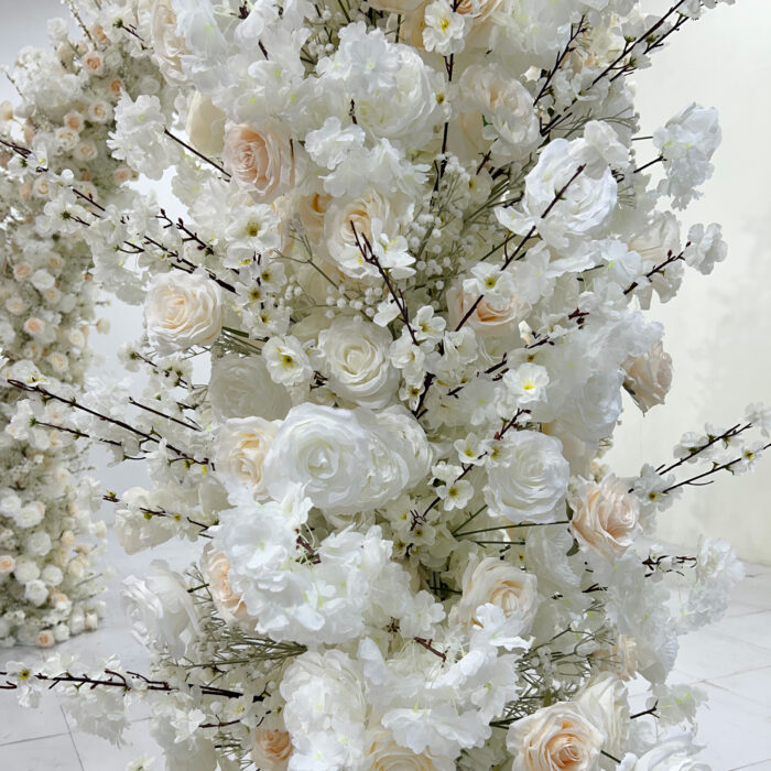 Custom Wedding Arch Backdrop With Artificial Flowers High Quality Wedding Decoration For Ceremony - Image 2