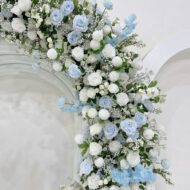 Custom Made Wedding Arch And Backdrop Artificial Flower Decoration For Wedding Venue - Image 3