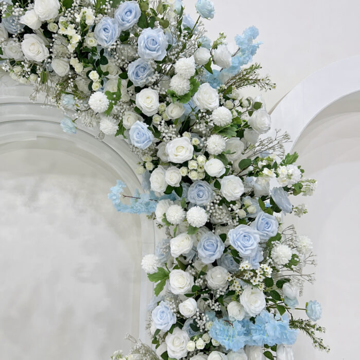 Custom Made Wedding Arch And Backdrop Artificial Flower Decoration For Wedding Venue - Image 3