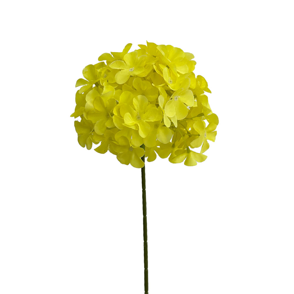 9 (2) GNW Yellow Artificial Hydrangea JLL-07 - Image 1